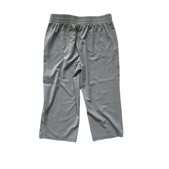 Zac & Rachel Light Gray Cropped Elastic Waist Dress Trousers Back Pockets XL - Picture 3 of 4